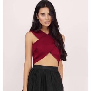 Wine Crop Top